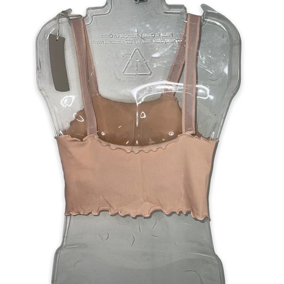 NEW Poof! Pink Rib Knit Crop Top Vintage Style Tank Top Size M/L - Picture 8 of 9